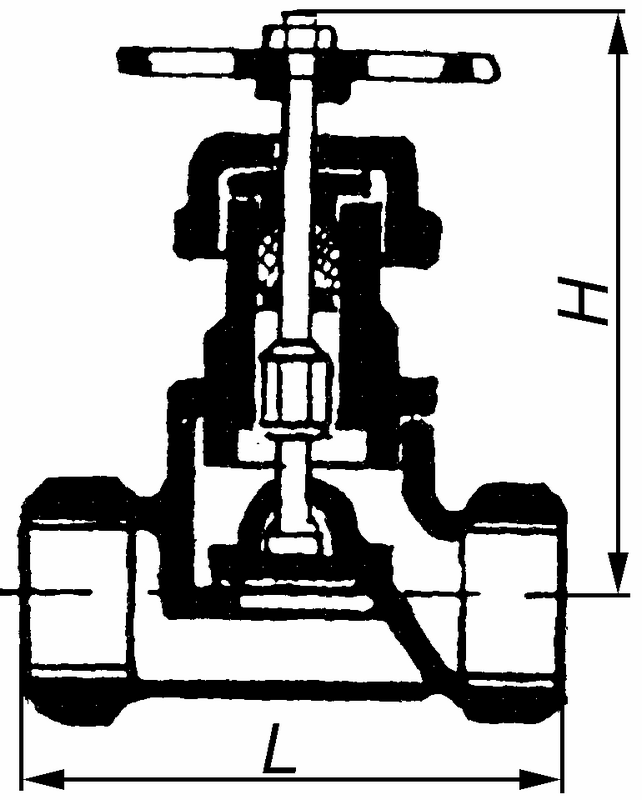 15Б1п клапан запорный проходной Ду40 Ру16. Изображение 1