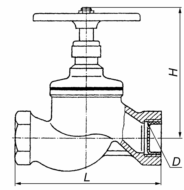 15кч14п клапан запорный проходной фланцевый Ду80 Ру16. Изображение 1